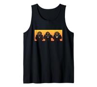 Three Wise Hipster Monkeys Hear Speak and See No Evil Tank Top