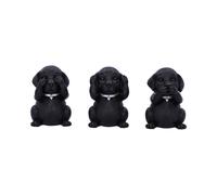 Nemesis Now Three Wise Labradors, Black, 8.5cm,B5881V2