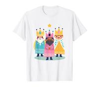 Three Wise Men Kings Day Illustration- Epiphany Cultural Art Value Graphic T-Shirt, Men, White, M