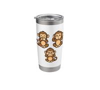 Three Wise Monkeys | Cute Chibi - Speak Hear See No Evil Stainless Steel Insulated Tumbler