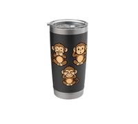 Three Wise Monkeys | Cute Chibi - Speak Hear See No Evil Stainless Steel Insulated Tumbler