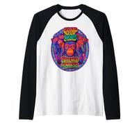 Three Wise Monkeys Design - Expand Your Mind Silence The Noise Raglan Baseball Tee