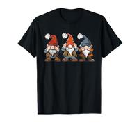 Three Wise Monkeys Gesture Depicted as Gnomes Dwarfs T-Shirt