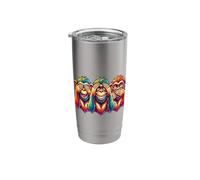 Three Wise Monkeys See No Evil Hear No Evil Speak No Evil Stainless Steel Insulated Tumbler