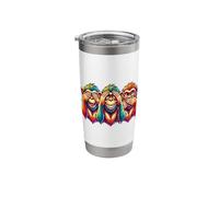 Three Wise Monkeys See No Evil Hear No Evil Speak No Evil Stainless Steel Insulated Tumbler