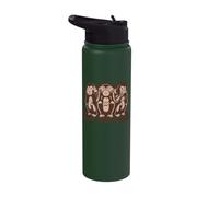 Three Wise Monkeys Speak, Hear and See Nothing Evil Stainless Steel Insulated Water Bottle