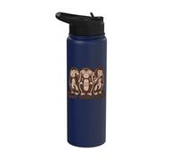 Three Wise Monkeys Speak, Hear and See Nothing Evil Stainless Steel Insulated Water Bottle