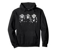 Three Wise Monkeys | Stencil Art - Hear Speak See No Evil Pullover Hoodie