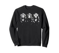 Three Wise Monkeys | Stencil Art - Hear Speak See No Evil Sweatshirt