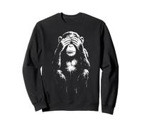 Three Wise Monkeys | Stencil Art - See No Evil (1 of 3) Sweatshirt