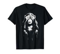 Three Wise Monkeys | Stencil Art - See No Evil (1 of 3) T-Shirt