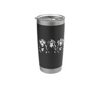 Three Wise Monkeys | Stencil Art - See Speak Hear No Evil Stainless Steel Insulated Tumbler
