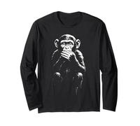 Three Wise Monkeys | Stencil Art - Speak No Evil (1 of 3) Long Sleeve T-Shirt