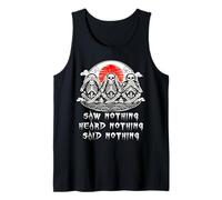 Three Wise Monkeys | Street Version Skeleton Monkey Slogans Tank Top