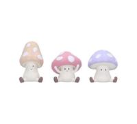 Three Wise Multicoloured Toadstool Figurines - Nemesis Now
