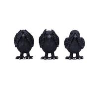 Nemesis Now Three Wise Ravens, Black, 8.7cm (B6023V2)