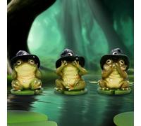 Three Wise Toads See No Hear No Speak No Evil Figurine New & Boxed 10.3cm