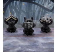 Three Wise Witchy Black Spell Cats Figure NEMESIS NOW