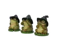 Three Wise Wizard Toad Figurines By Nemesis Now
