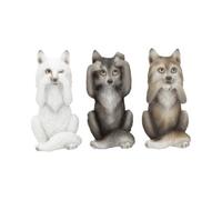 Three Wise Wolves Figurines - Nemesis Now