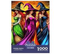 Three Witches 1000 Pieces Jigsaw Puzzles For Adults Challenging Game Stress Relieving Entertainment Cultivate The Spirit of Teamwork for The Whole for Women, Gifts for Men 38x26cm/1000p