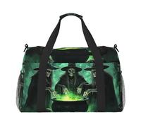 Three Witches in A Dark, Eerie Forest Waterproof Weekender Bags Duffel Bag Large Carry On Hand Luggage Bags Foldable Tote Bag for Travel Sports Gym Dance