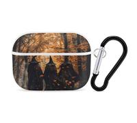 Three Witches in The Forests Witchy Earphone Case PC Bluetooth Earbud Cove Headphone Cases Compatible with Airpods Pro White-style