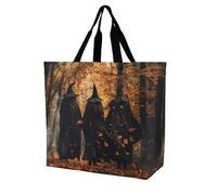 Three Witches in The Forests Witchy Large Shopping Bag Grocery Bags Tote Handbag for Work Beach Travel
