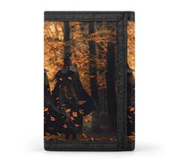 Three Witches in The Forests Witchy Trifold Wallet Slim Wallets with ID Window Credit Card Pockets for Men Women