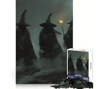 Three Witches of Halloween Jigsaw Puzzles for Teenagers 1000 Brain Workout Toy Simple Fun Image Assembly Cherished Gift (38x26cm)