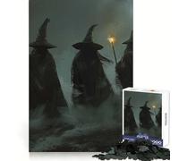 Three Witches of Halloween Jigsaw Puzzles for Teenagers 1000 Pieces Logic Game Home Pastime Precise Cut Festival Gift (50x75cm)