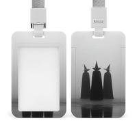Three Witches Standing in The Fog ID Badge Holder Retractable Clip Card Holder Card Protector Name Badge Name Tag for Work Office Doctor Nurse
