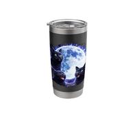 Three Witchy Black Cats Howling at Moon Stainless Steel Insulated Tumbler