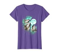 Three Wolf Howling at The Moon tie dye Green Wolves Howling T-Shirt