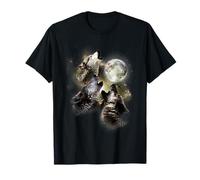 Three Wolves Howl at The Moon Wolf Lover T-Shirt
