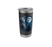 Three Wolves Howling at The Moon 3 Wolf Moon Stainless Steel Insulated Tumbler