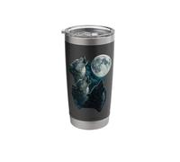 Three Wolves Howling at The Moon 3 Wolf Moon Stainless Steel Insulated Tumbler