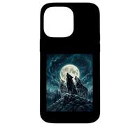 Three Wolves Howling At The Moon Realistic Wolf Pack Case for iPhone 14 Pro Max