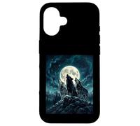 Three Wolves Howling At The Moon Realistic Wolf Pack Case for iPhone 16