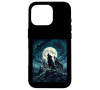 Three Wolves Howling At The Moon Realistic Wolf Pack Case for iPhone 16 Pro