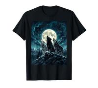 Three Wolves Howling At The Moon Realistic Wolf Pack T-Shirt