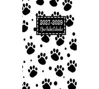 Three Year Pocket Calendar 2027-2029: 36-Month from January 2027 to December 2029 with Holidays & Inspirational Quotes / Small Size 4 x 6.5 / Paw Dogs Design