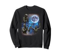 Three Zombies Howling At The Moon Weird Meme Zombie Sweatshirt