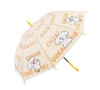 ThreeH Automatic Children's Umbrella 93cm Yellow Canopy Durable Fiberglass & 288g Weight Playful Dog & Hearts Design for Kids