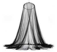 ThreeH Bed Canopy Mosquito Net Insect Protection Hanging Canopy for Girl's Bed, Queen/King Size Adult Bed or Nursery, Black