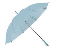 ThreeH Classic Long Stick Umbrella for Men Women Students Solid Color Automatic Open with 8 Fiberglass Ribs,Blue