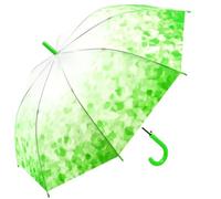 ThreeH Color-Changing Long Handle Auto-Open Umbrella 100cm Canopy for Teens & Family Fun Gradient Green to White Fade