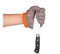 ThreeH Cut Resistant Gloves Stainless Steel Mesh Gloves for Butchers,Restaurant Work,Meat Processing,Slicing,Chopping GL08 XL(One Piece)
