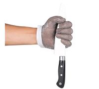 ThreeH Cut Resistant Gloves Stainless Steel Mesh Gloves for Butchers,Restaurant Work,Meat Processing,Slicing,Chopping GL08 S(One Piece)