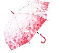 ThreeH Fiberglass Frame Long Handle Umbrella Windproof Gradient Color Auto Open Design for Storms & Heavy Rain Red to White Fade